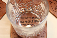 Load image into Gallery viewer, Leather Whiskey Coasters