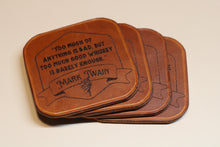 Load image into Gallery viewer, Leather Whiskey Coasters
