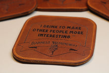 Load image into Gallery viewer, Leather Whiskey Coasters
