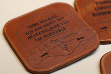 Load image into Gallery viewer, Leather Whiskey Coasters
